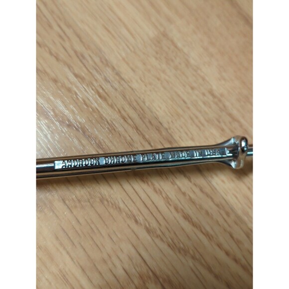 Androck Grilling Fork Chrome Plate Wood Carved Telescoping Handle Vintage - Picture 8 of 11